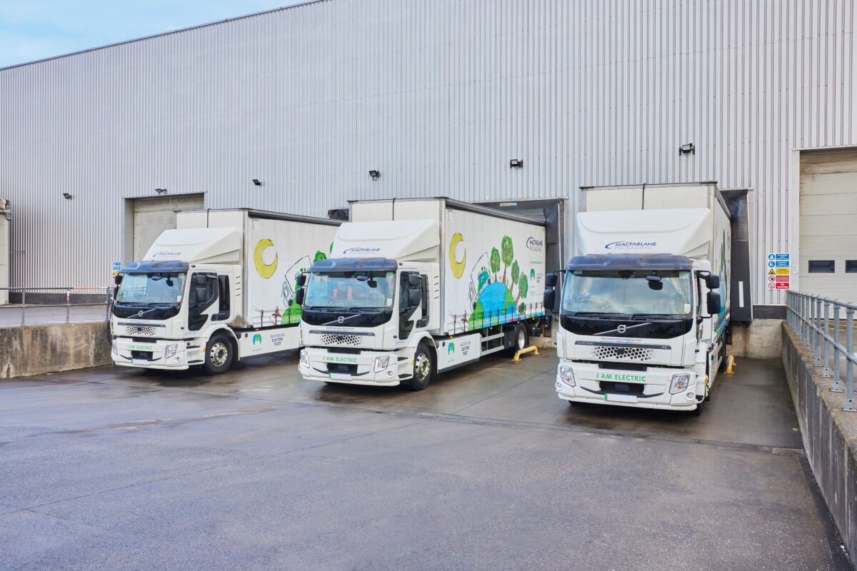 Macfarlane Packaging's trucks lined up